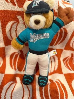 Vintage 1993 Pro Bear Florida Marlins Inaugural Season 22" Plush Baseball Bear